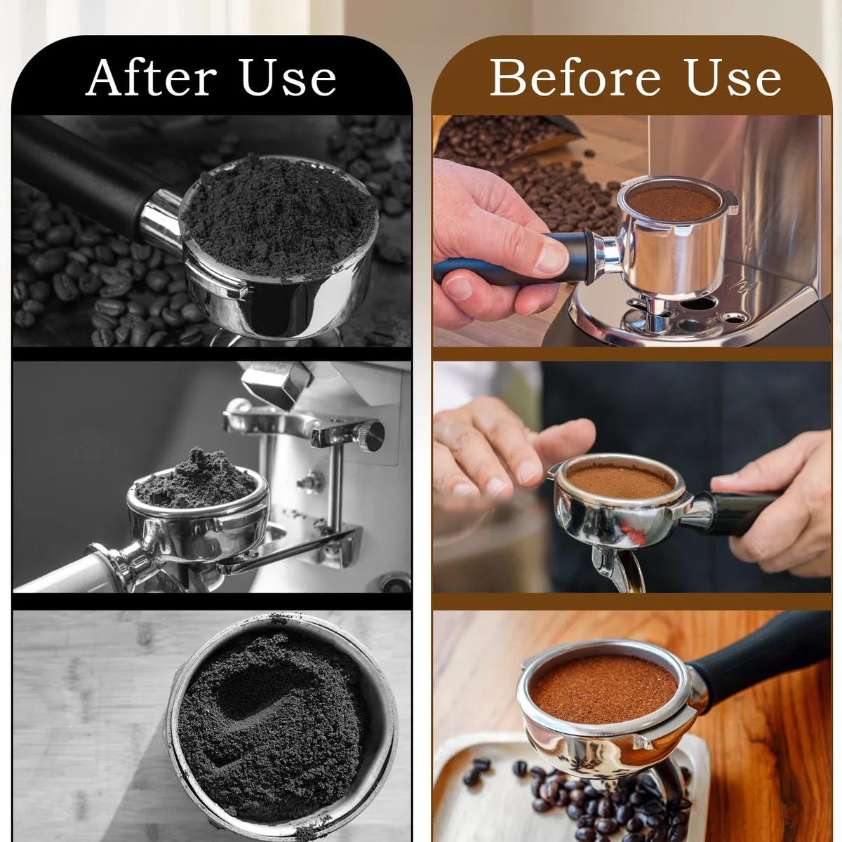 KEWUZY Wdt Tool, Espresso Coffee Distributor, Aluminium Espresso Kaffeerührer für Barista mit Ständer mit 7 0.3mm Dickem Edelstahl, KFBFZ