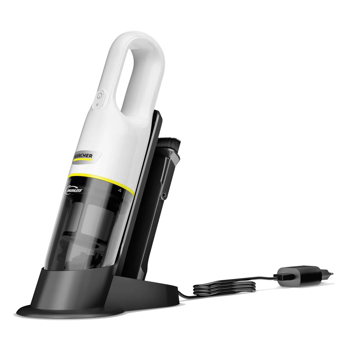 KÄRCHER Akku-Handstaubsauger CVH 3 Plus, Saugstark und überall einsatzbereit, Staubbehälter: 0,15 l, Gewicht: 0,55 kg, inkl. 7,2 V Akku, Ladestation + Adapter, 2-in-1 Fugendüse