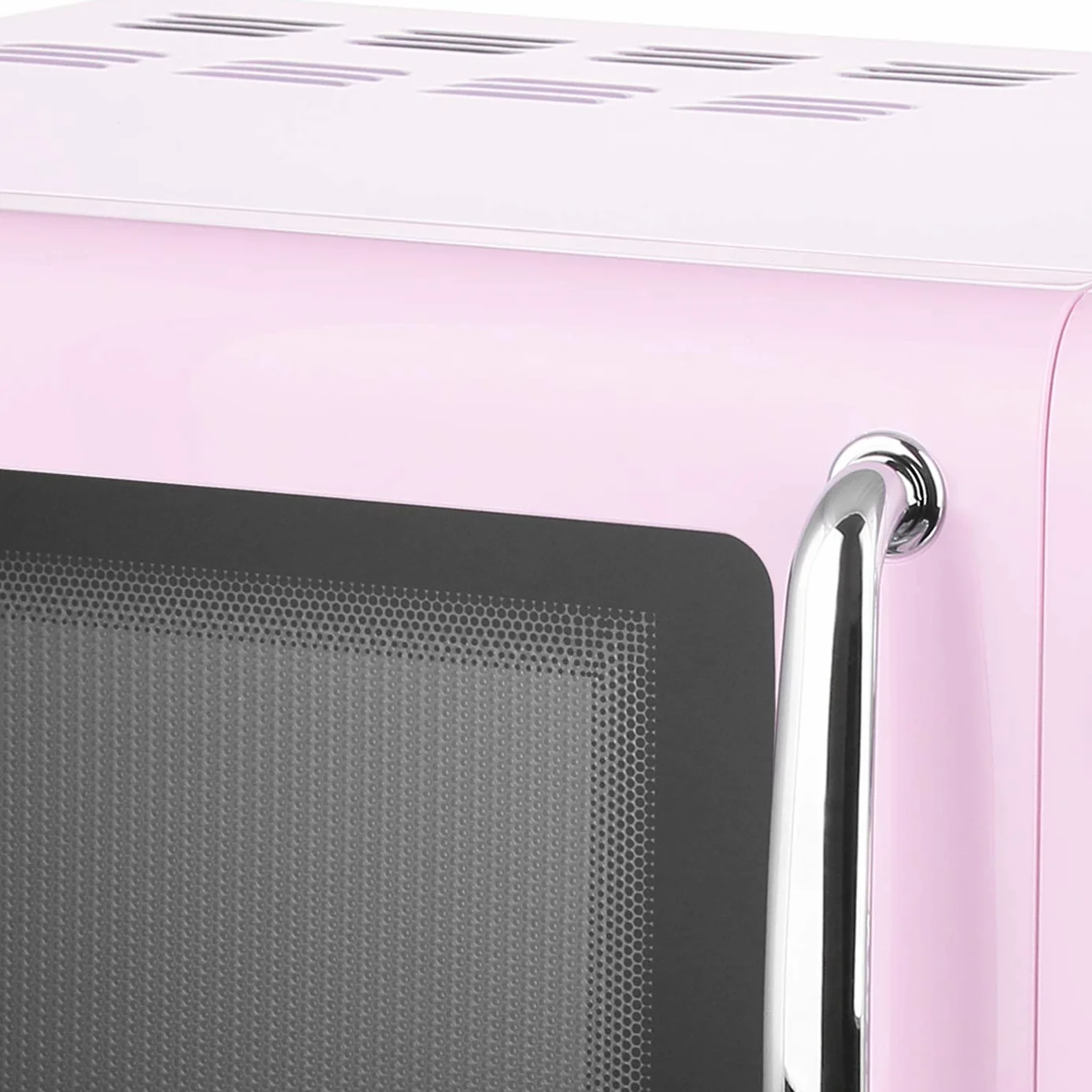Rosa/Pink 700 Watt Mikrowelle 20 Liter Garraum Drehteller Retro Design Emerio MW-112141.1 Mikrowellen-Gerät