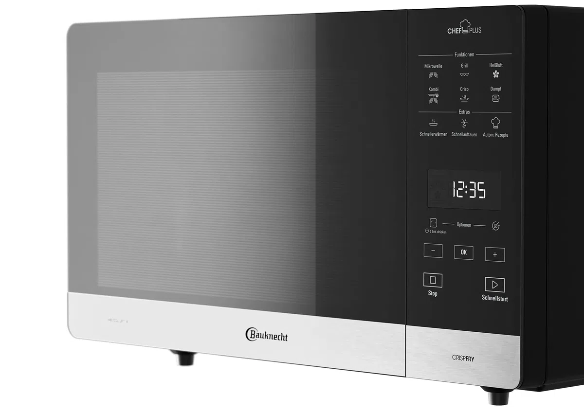 Bauknecht MW 59 MB Mikowellen- Backofen / freistehend / 25 l Garraum / 3D-System/ Automatikprogramme / Mikrowelle 800 Watt / Quarz - Grill 900 Watt / Schnellstart-Funktion,Schwarz