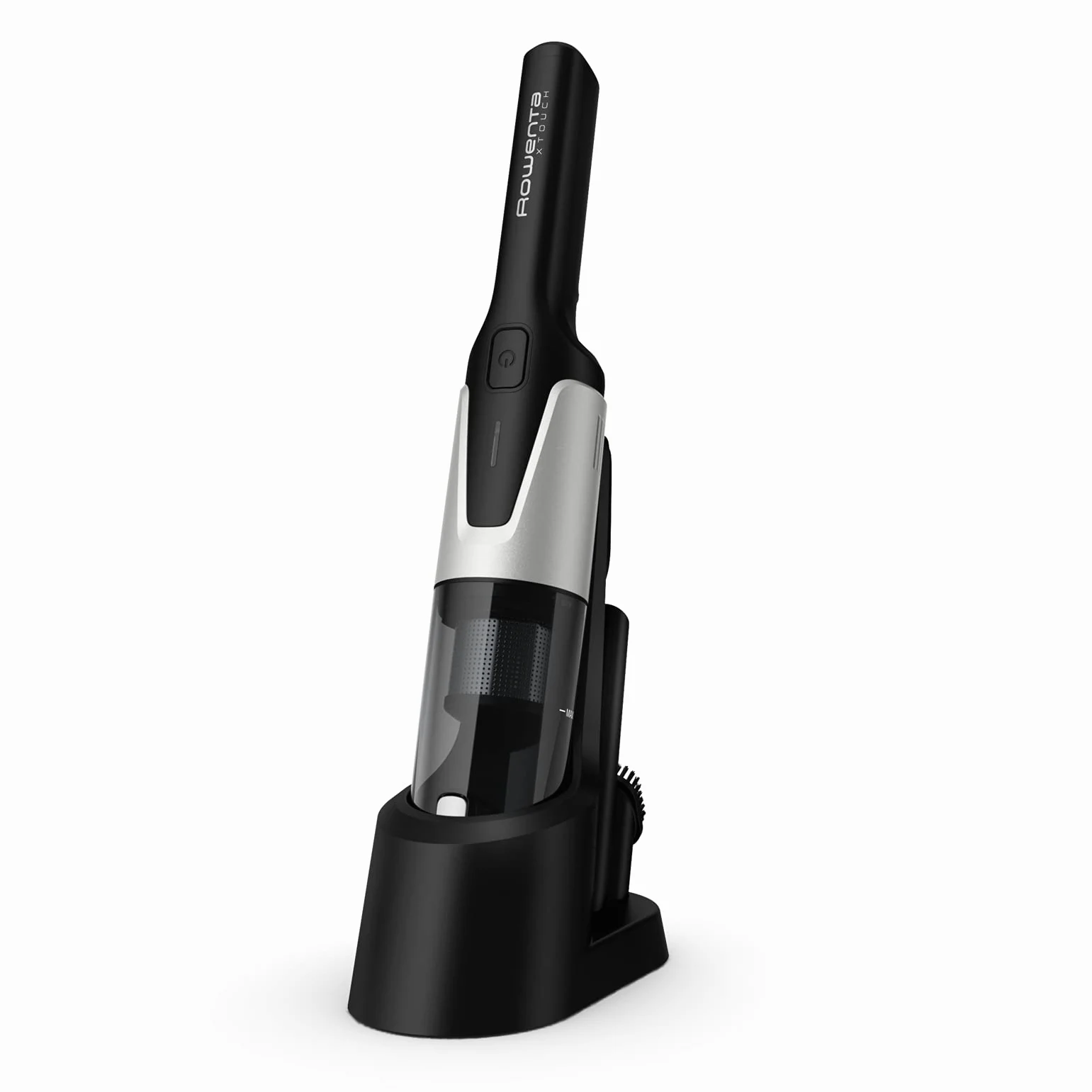 Rowenta X-Touch Handstaubsauger kabellos, inkl. kleiner Bürste und Fugendüse, optimale Saugleistung, kompakt und leicht, 0,6, kg, Digitalmotor, Lade- und Aufbewahrungsstation, schwarz, AC9736