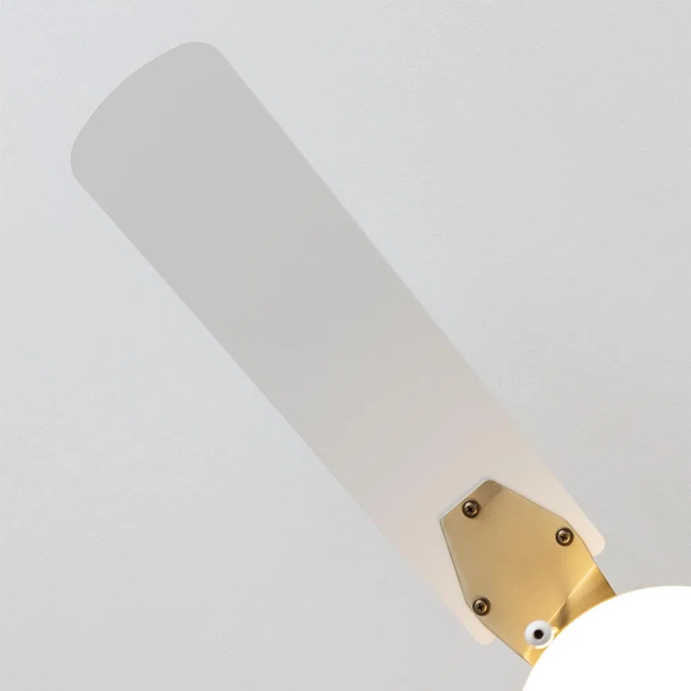 Cecotec - Deckenventilator mit Licht EnergySilence Aero 450 GoldWhite, 50W DC Motor, Durchmesser 106 cm, 3 Geschwindigkeiten, 4 umkehrbaren Flügeln und Winter-Sommer-Modus