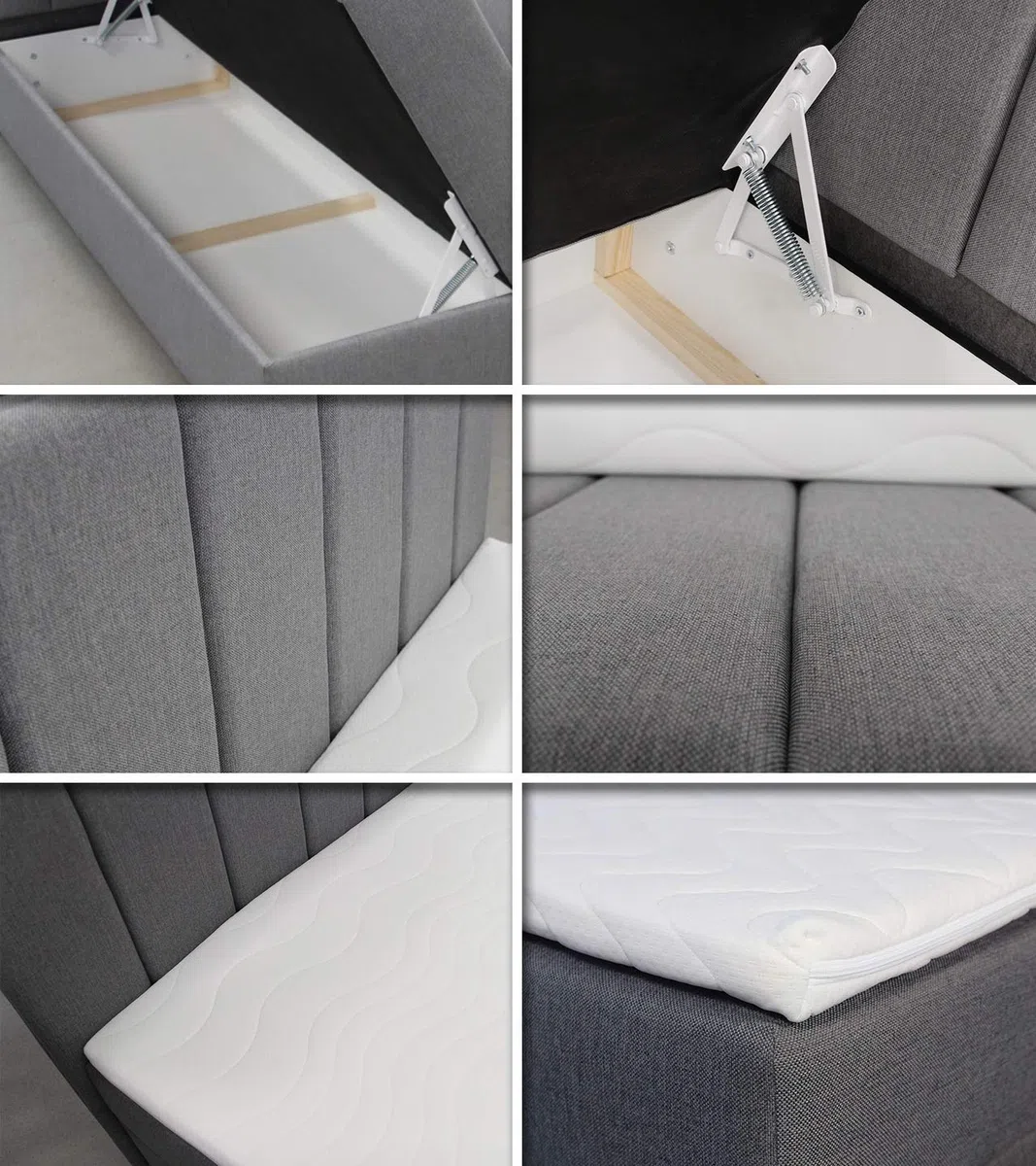 Sofnet Boxspringbett Star mit Topper, Bonell-Matratze und 2 Bettkästen, Doppelbett, Polsterbett, Bett, Bettgestell, Stilvoll, Schlafzimmer, Velour oder Webstoff (Grün (Kronos 19), 180 x 200 cm)