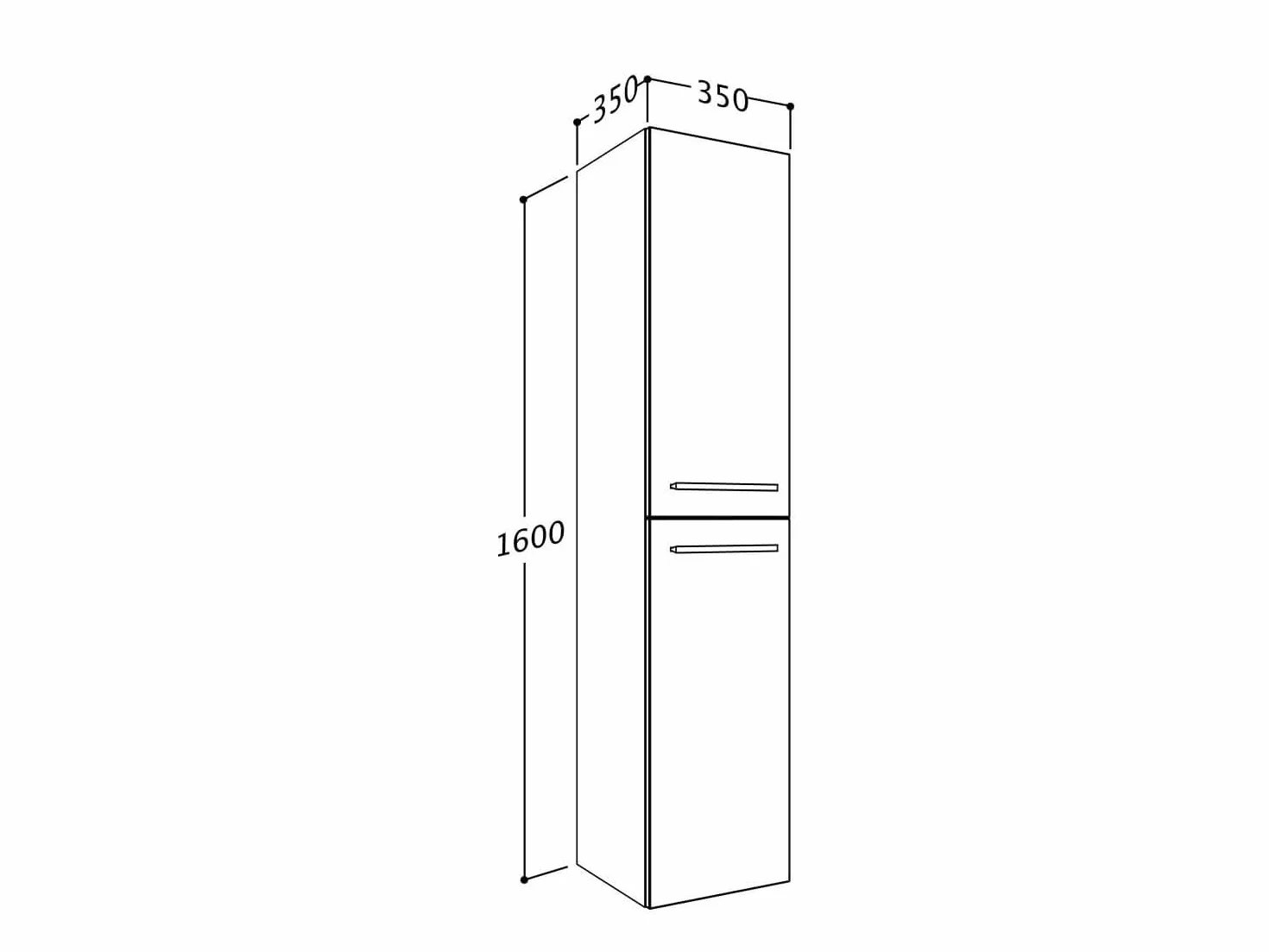 Jokey Sieper I Badmöbel Set Libato, Doppelwaschtisch mit Unterschrank 120 x 50 cm, Hochschrank und Badspiegel I Anthrazit