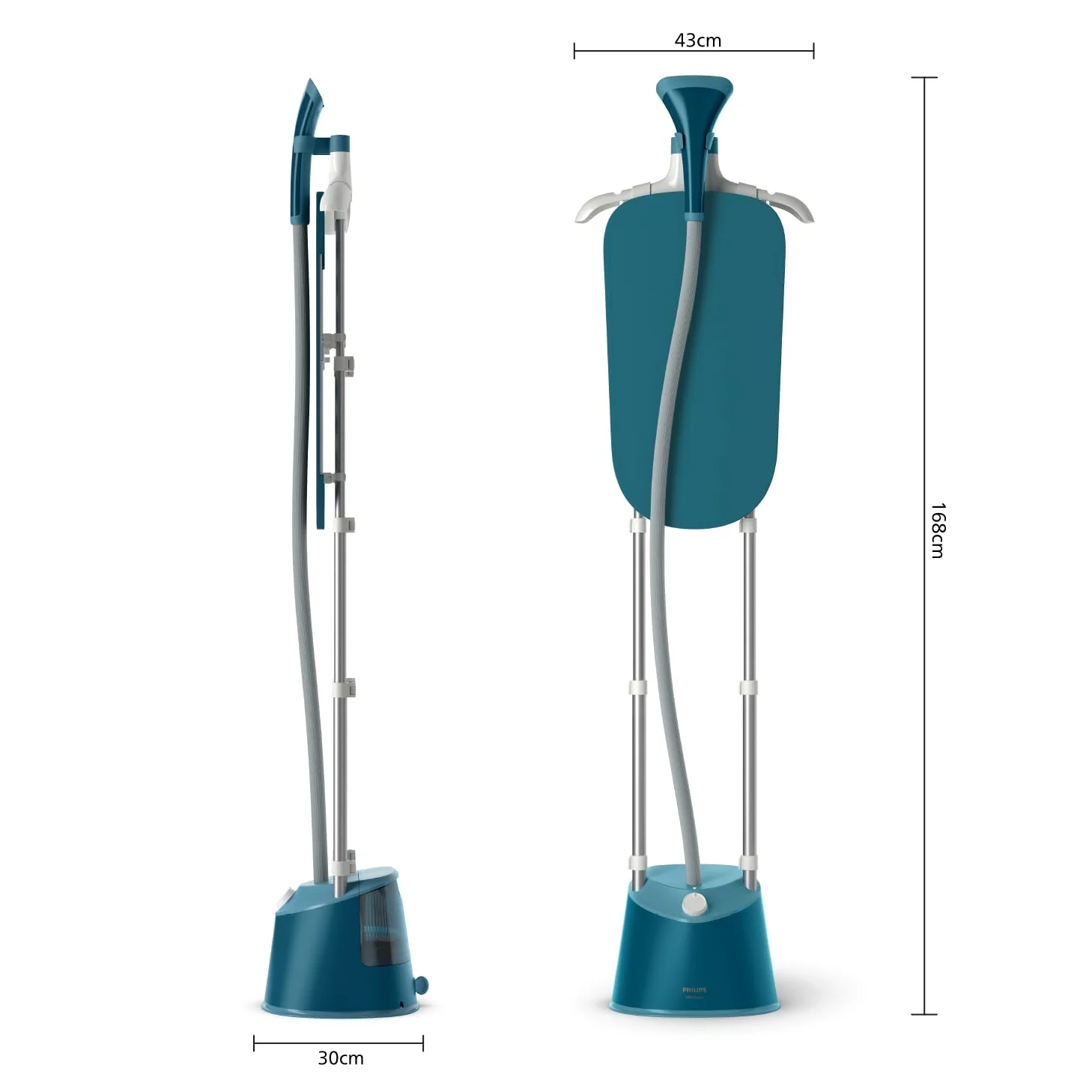 Philips Dampfglätter -1800 W,1,8-Liter-Wassertank, 3 Dampffunktionen, integriertes StyleBoard, einfaches Entknittern, Blau (STE1040/20)