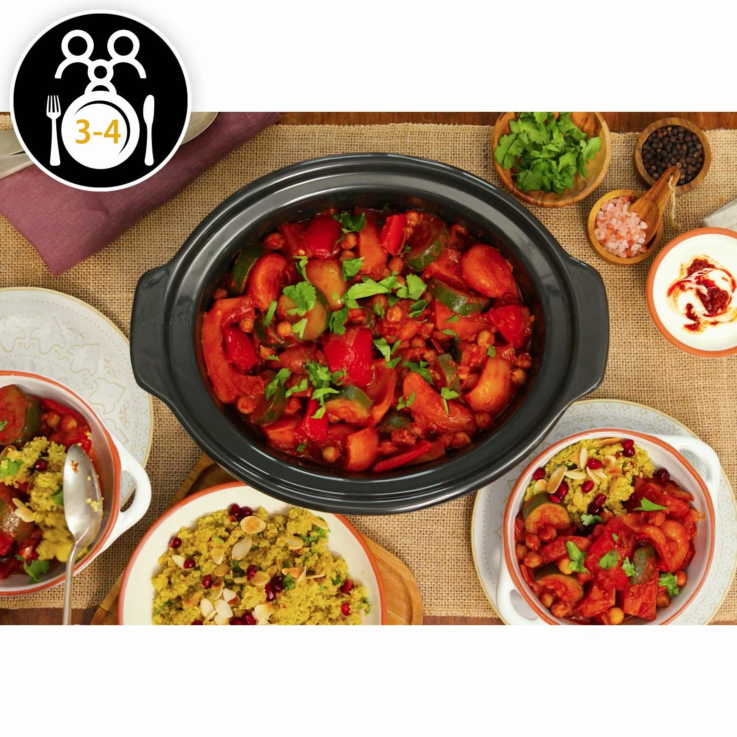 Crock-Pot Digital-Schongarer Slow Cooker mit Scharnierdeckel | einstellbare Garzeit | 3,5 Liter (3-4 Personen) | Silber & Roségold [CSC059X]