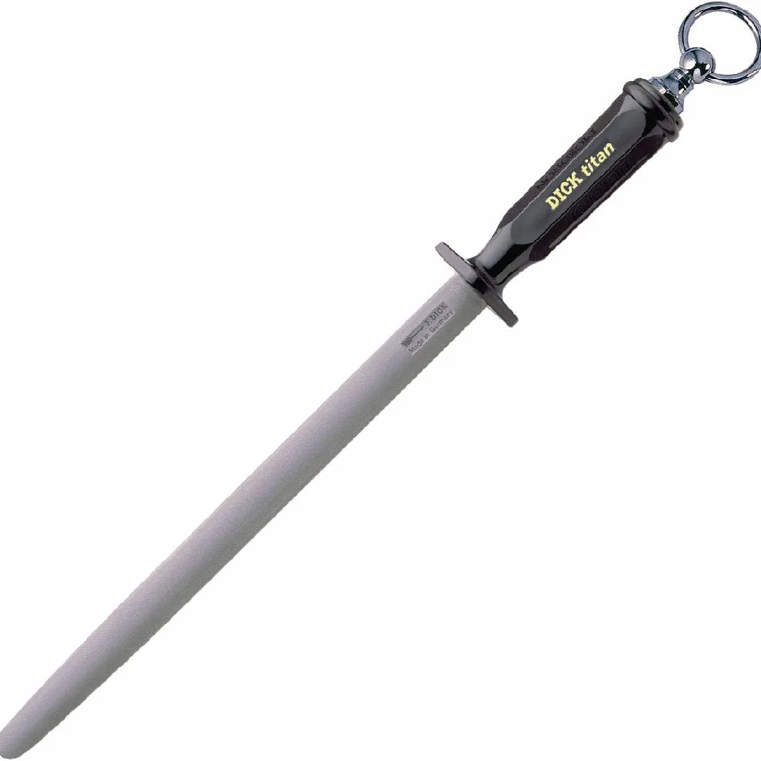 F. DICK Wetzstahl Titan, DICKORON (30 cm, 3x härter als Standard, hygienischer Kunststoffgriff, Oval) 7910330