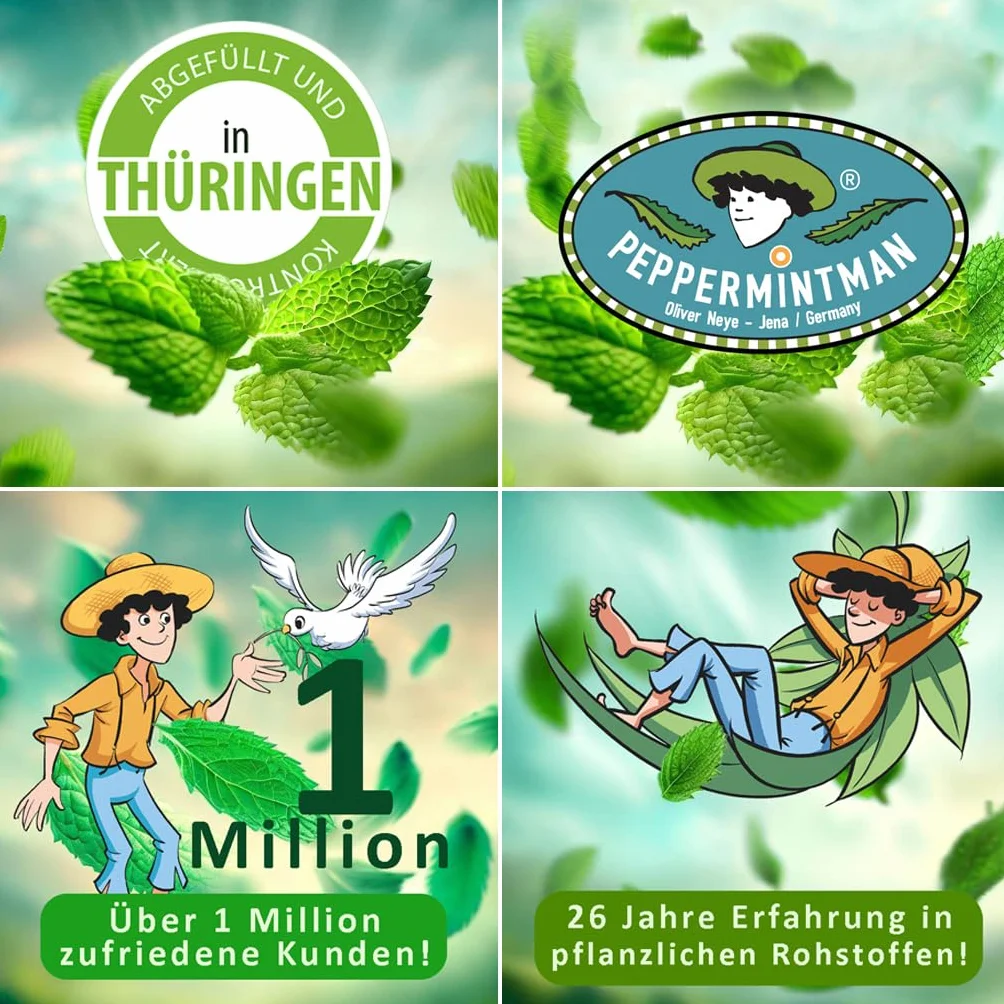 Ginsengblätter 1000 g - Forever Young - traditionelle gerollte Blätter - PEPPERMINTMAN - Potpourri