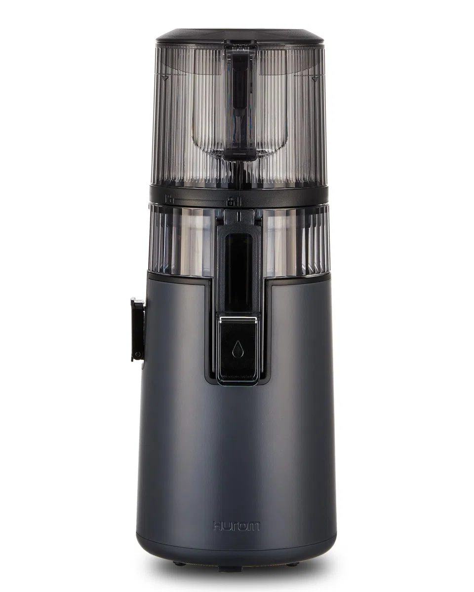 Hurom H70FT Neuer Slow Juicer | Elektrische Kaltpresse | Entsafter für Gemüse & Obst | 1.8L Kapazität | Automatische Entsaftungsfunktion | BPA-frei | 15 Jahre Garantie | 150W | Titangrau