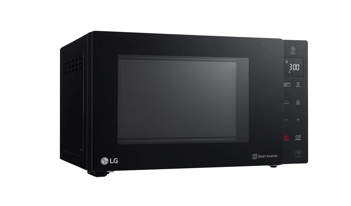 LG MH7235GPS Mikrowelle Smart Inverter mit Quarzgrill, 32 Liter, 1200 W, Automatikprogramme, 5 Leistungsstufen, inklusive Mikrowellenteller Crispy - Schwarz Rauch