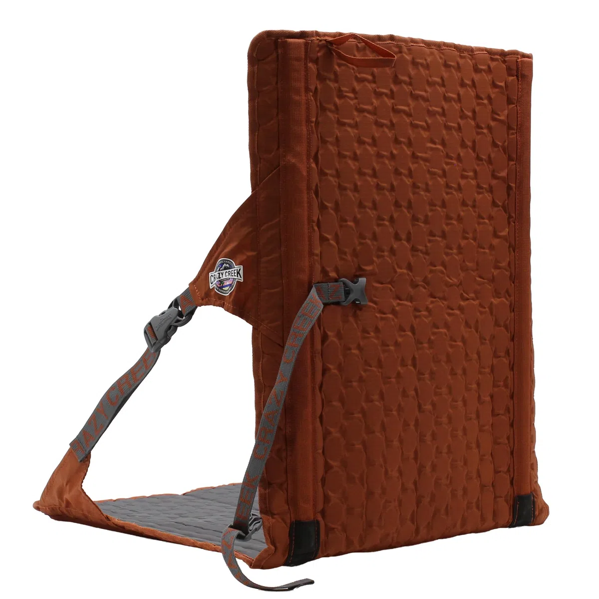 Crazy Creek HEX 2.0 LongBack Stuhl für Rucksackreisen, Camping und Stadion, extra Breite und Rückenhöhe, 113,4 kg Gewichtskapazität, verstellbare Gurte mit Rock Lockster (R) Schnallen